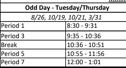 Schedule