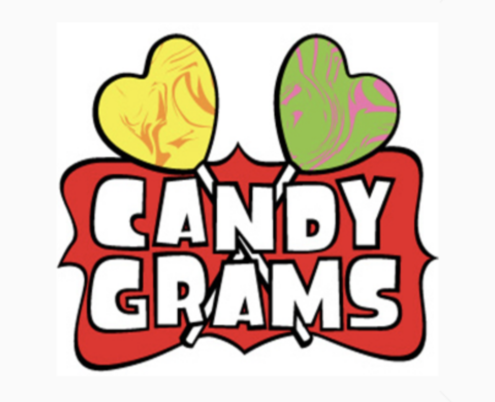 pic of two lollipops with words candy gram
