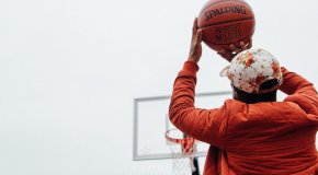 shooting basketball