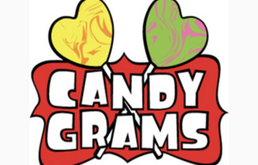 pic of two lollipops with words candy gram