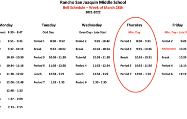 picture of bell schedule