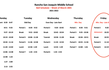picture of bell schedule