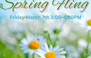 Spring fling with Daisy background