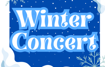 Snowflake and snow "winter concert"